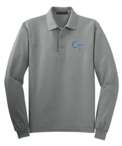 Gray Long Sleeve Polo