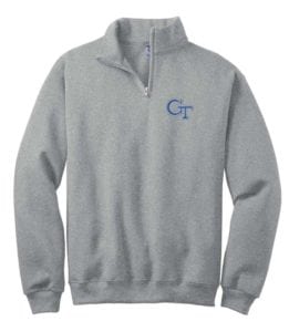 Gray Quarter Zip Sweatshirt