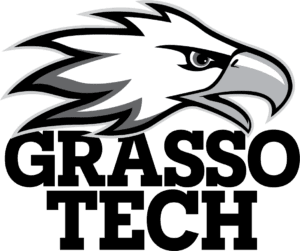 Grasso Logo with Eagle black and white