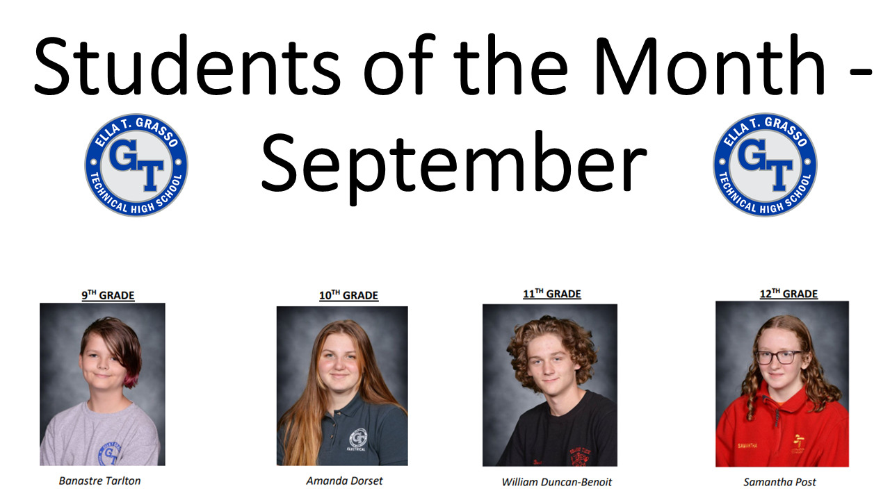 Students of the Month for September 2021