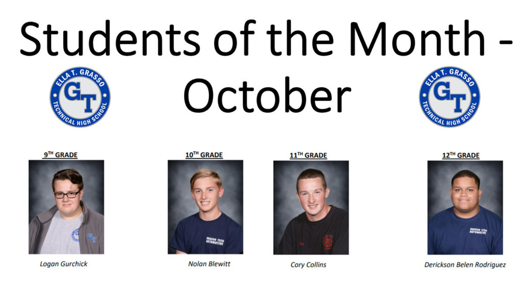 Students of the Month for October 2021