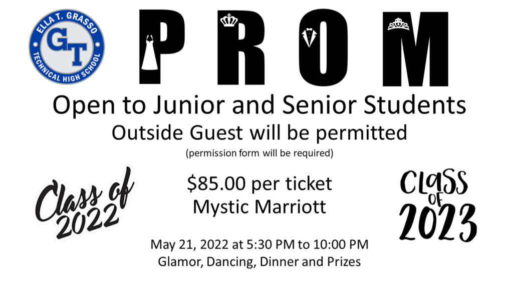 Grasso Tech Prom date and ticket price announcement