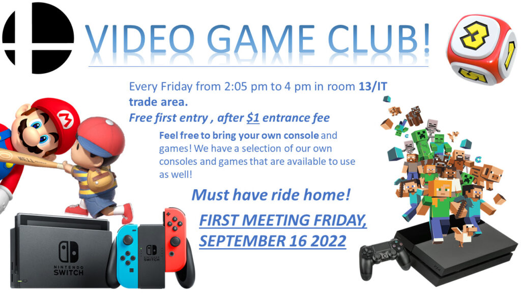 Video Game Club 2022 Start day announcement