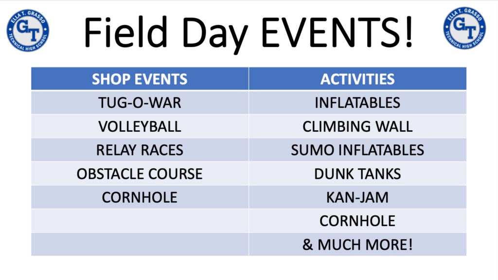 Poster of Field Day Events 2023