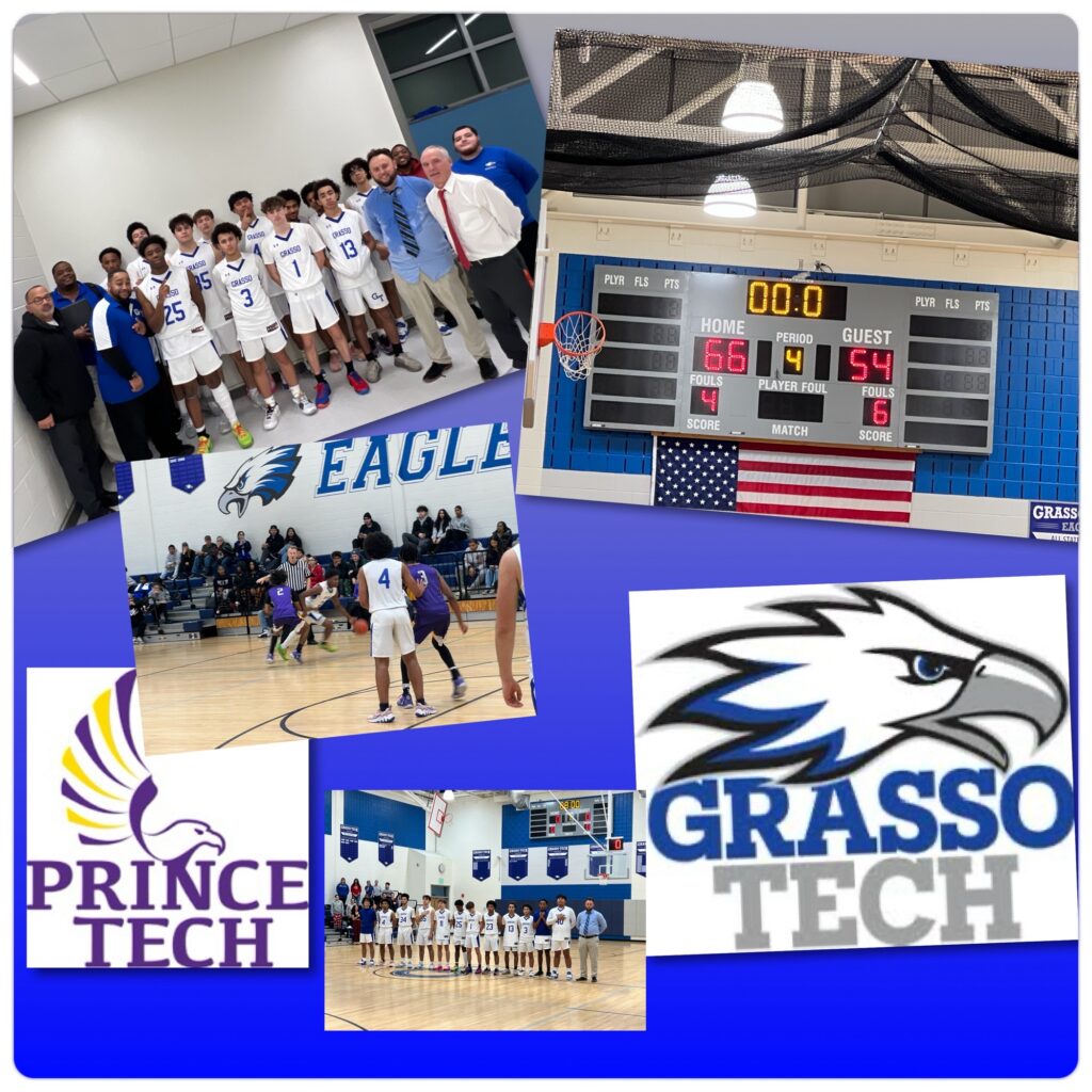 1st home win by Grasso Tech in the 2023 season. Victory over Prince Tech. 66-54