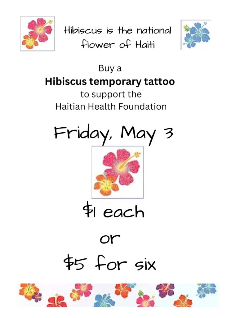 Help for Haiti - Buy a Hibiscus Temporary Tattoo for $1.00 or get 6 for $5.00