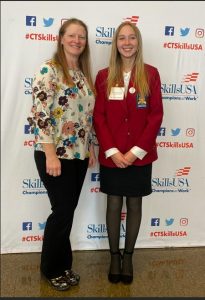 skillsusa VB State Officer 11-14-2025 SkillsUSA State Officer Vera Bonville and Mrs. Jameson.
